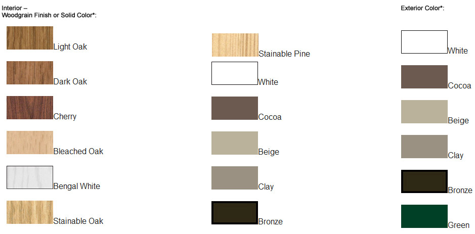 Interior Exterior Finishes and Colors